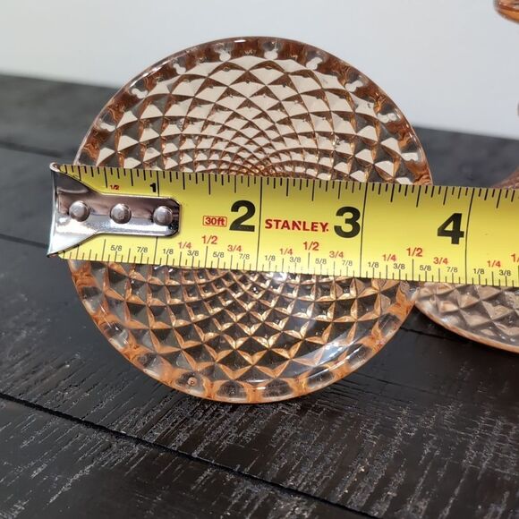 Set of 2 Vintage Westmoreland English Hobnail Candlesticks Depression Glass - Picture 4 of 6